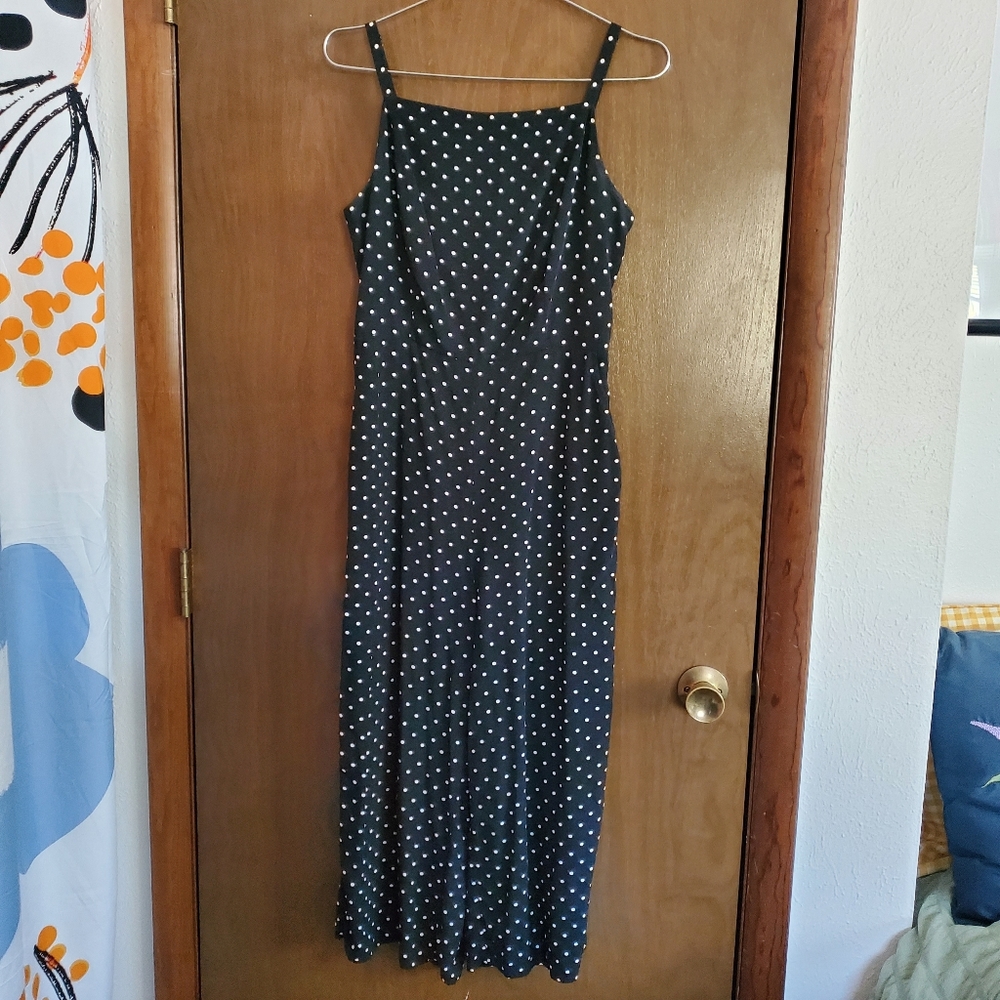 Old Navy Black White Polka Dot Jumpsuit